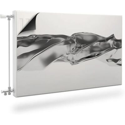 Fala Szara Fala 3D Abstrakcja - Osłona grzejnika magnetyczna Fala Szara Fala 3D Abstrakcja - Osłona grzejnika magnetyczna