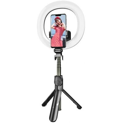Puluz Selfie-Stick/Tripod mit Ringlicht - LED-Ringlicht, Tragbar, Einstellbare Helligkeit Puluz Selfie-Stick/Tripod mit Ringlicht - LED-Ringlicht, Tragbar, Einstellbare Helligkeit