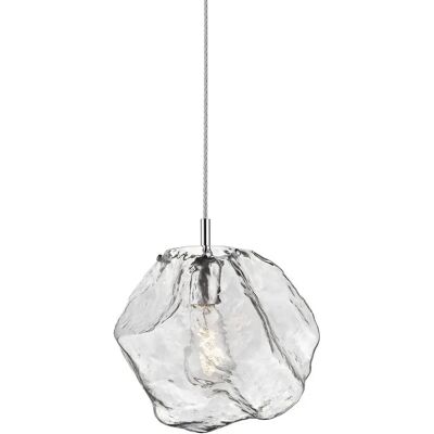 Lustre suspendu Zumaline Rock - Chrome, Verre - Publicité Lustre suspendu Zumaline Rock - Chrome, Verre - Publicité