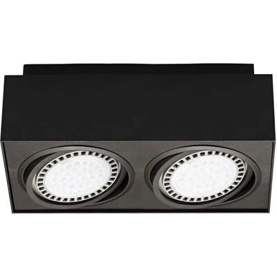 Lampe de Plafond Noire Zumaline Cube - Réglable, Moderne, 2 Faisceaux - Publicité Lampe de Plafond Noire Zumaline Cube - Réglable, Moderne, 2 Faisceaux - Publicité