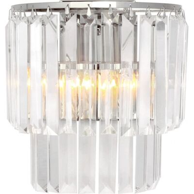 Applique murale Zumaline Amedeo chromée - 2 E14 dimmable - Publicité Applique murale Zumaline Amedeo chromée - 2 E14 dimmable - Publicité