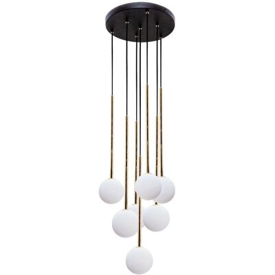 Luminaire Suspendu Ali Cluster de Zumaline - Noir - 7 G9 - Publicité Luminaire Suspendu Ali Cluster de Zumaline - Noir - 7 G9 - Publicité