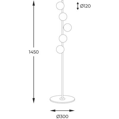 Lampa stojąca Ali z wieloma ramionami - Lampa stojąca Lampa stojąca Ali z wieloma ramionami - Lampa stojąca
