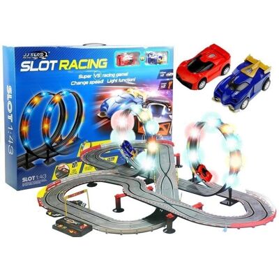 Tor wyścigowy Lean Toys - Samochody, Światła, 2 Auto Tor wyścigowy Lean Toys - Samochody, Światła, 2 Auto