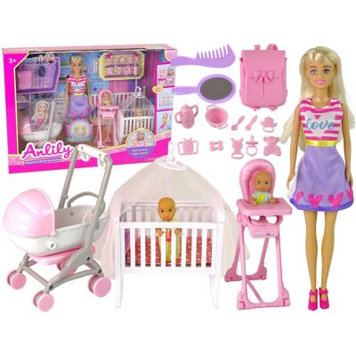 Viking Choice Anlily Moeder met 2 Baby's - Accessoires - Roze - Modepop Viking Choice Anlily Moeder met 2 Baby's - Accessoires - Roze - Modepop