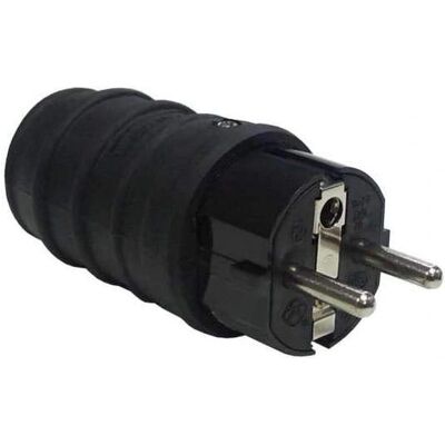 KANLUX Modell 4863 - Elektrischer Stecker mit Erdung - Schwarz KANLUX Modell 4863 - Elektrischer Stecker mit Erdung - Schwarz