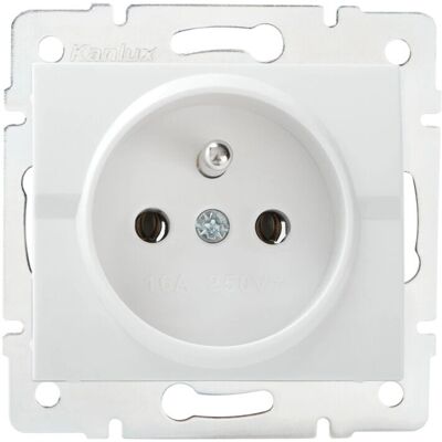 Kanlux S.A. 25090 presa - Terra, Bianco, 250V Kanlux S.A. 25090 presa - Terra, Bianco, 250V