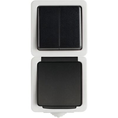 Kanlux 25362 Presa - Nero - IP54 - 16A Kanlux 25362 Presa - Nero - IP54 - 16A