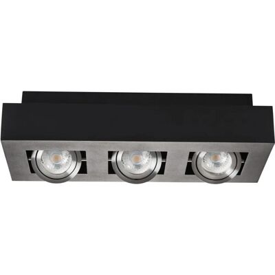 Luce da soffitto Kanlux 26834 GU10 - 3 punti, Nero & Argento Luce da soffitto Kanlux 26834 GU10 - 3 punti, Nero & Argento