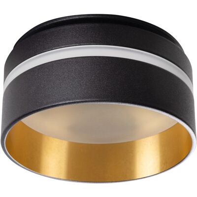 Kanlux Govik mit Lichtring Schwarz Gold - Einbauspot Kanlux Govik mit Lichtring Schwarz Gold - Einbauspot