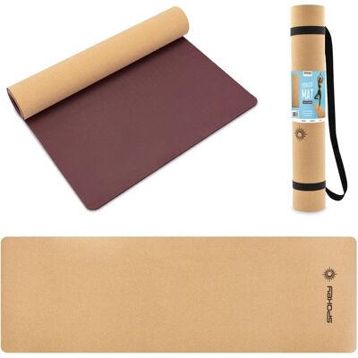 Saltea de yoga din plută Spokey SAVASANA - Naturală, 183x61cm, 0.4cm Saltea de yoga din plută Spokey SAVASANA - Naturală, 183x61cm, 0.4cm
