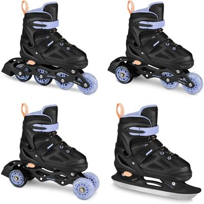 Spokey QUATTRO Unisex 4-in-1 Rollschuhe - Roller, Trekking, Eis Spokey QUATTRO Unisex 4-in-1 Rollschuhe - Roller, Trekking, Eis