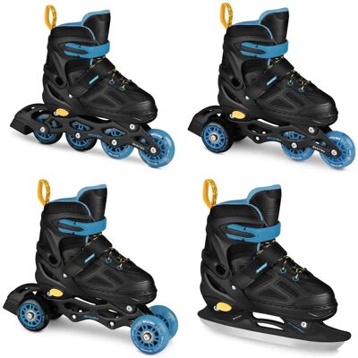 Spokey QUATTRO Unisexe 4-en-1 Patins - Roller, Trekking, Glace - Publicité Spokey QUATTRO Unisexe 4-en-1 Patins - Roller, Trekking, Glace - Publicité