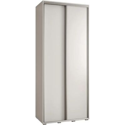 Abiks Möbel - DAVOS - 2-portes - Argenté/Blanc - Wardrobe - Publicité Abiks Möbel - DAVOS - 2-portes - Argenté/Blanc - Wardrobe - Publicité