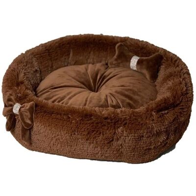 GO GIFT XL Chocolade Huisdierbed - Hond & Kat GO GIFT XL Chocolade Huisdierbed - Hond & Kat
