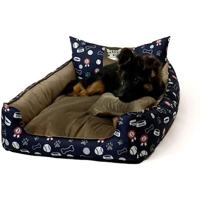 Łóżko dla zwierząt GO GIFT XL - Brąz, Aksamit, Oxford - 100x38x80 cm Łóżko dla zwierząt GO GIFT XL - Brąz, Aksamit, Oxford - 100x38x80 cm