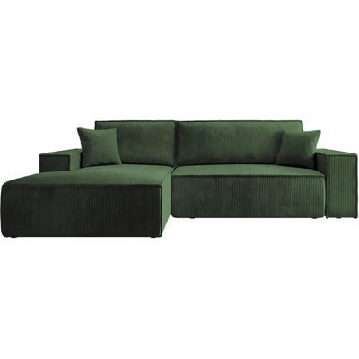 Höffner Farese Groen - Moderne Hoekbank met Opbergruimte Höffner Farese Groen - Moderne Hoekbank met Opbergruimte