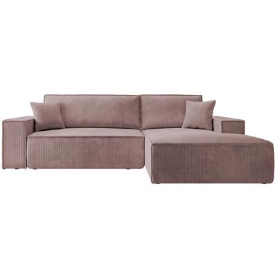 Selsey L-förmiger Samtcouch mit Stauraum - 267cm Selsey L-förmiger Samtcouch mit Stauraum - 267cm