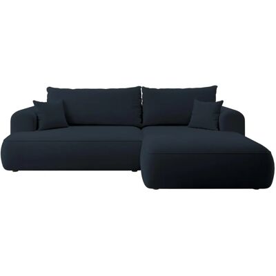 Selsey Ecksofa in Dunkelblau Velours - L-Form mit Schlaffunktion Selsey Ecksofa in Dunkelblau Velours - L-Form mit Schlaffunktion