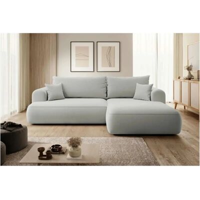 Selsey Ovo L-Form Schlafsofa - Grau Velours Selsey Ovo L-Form Schlafsofa - Grau Velours