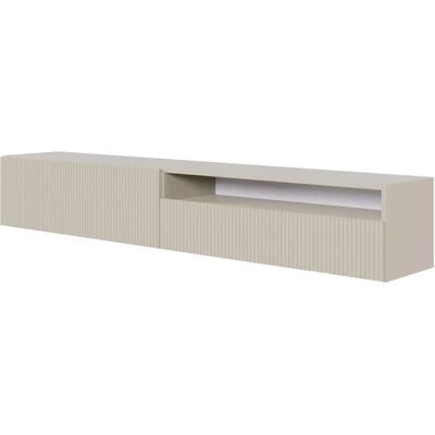 Selsey Veldio - Wandhängendes TV-Möbel - Taupe - 175cm - Offene Fächer Selsey Veldio - Wandhängendes TV-Möbel - Taupe - 175cm - Offene Fächer