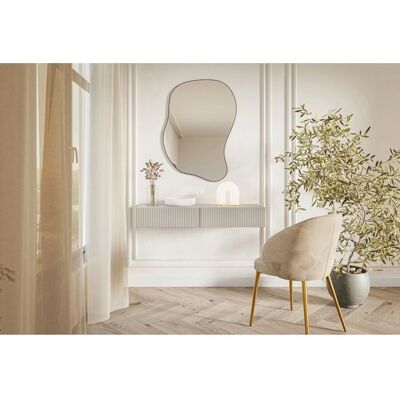 Selsey - Väggmonterad byrå med 2 lådor - 110cm - Beige grå - Veldio Selsey - Väggmonterad byrå med 2 lådor - 110cm - Beige grå - Veldio