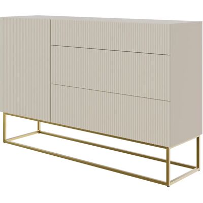 Selsey Veldio - 3-Schubladen-Kommode - Taupe - Modernes Minimalistendesign Selsey Veldio - 3-Schubladen-Kommode - Taupe - Modernes Minimalistendesign