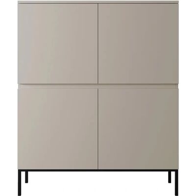 Bemmi Hoher Schrank - 8 Regale - 122cm Hoch - Taupe Bemmi Hoher Schrank - 8 Regale - 122cm Hoch - Taupe