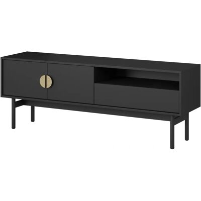 Meuble TV Selsey - Design Moderne avec Accents Industriels - 154x57x38cm Meuble TV Selsey - Design Moderne avec Accents Industriels - 154x57x38cm