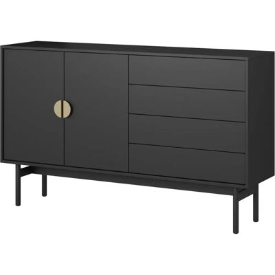 STOON Svart 154cm Sideboard med lådor - Sideboard STOON Svart 154cm Sideboard med lådor - Sideboard