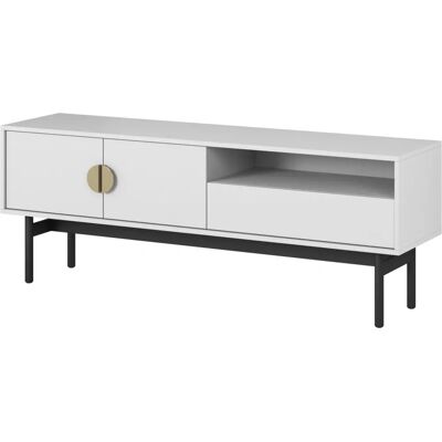 Selsey Weiß TV-Element - 154x57x154cm - Moderner Minimalismus Selsey Weiß TV-Element - 154x57x154cm - Moderner Minimalismus