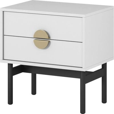 Selsey - Table de chevet - 55x57x55cm - blanc - Stoon Selsey - Table de chevet - 55x57x55cm - blanc - Stoon