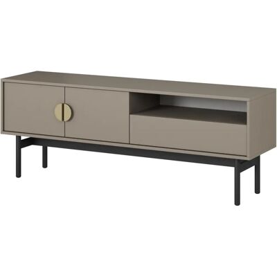 Meuble TV STOON avec tiroir - 154 cm - Gris Pierre - Meuble TV Meuble TV STOON avec tiroir - 154 cm - Gris Pierre - Meuble TV