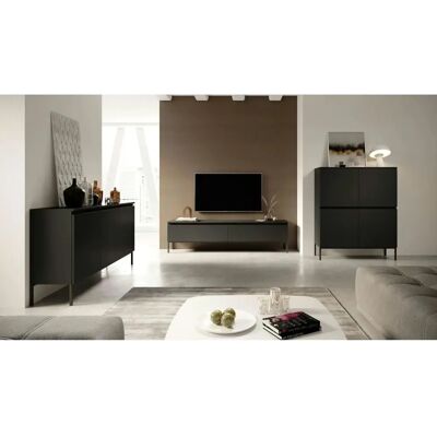 Bemmi Kommode mit drei Türen - 150 cm - Schwarz Bemmi Kommode mit drei Türen - 150 cm - Schwarz