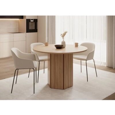 Selsey Hexa - 110cm Runder Esstisch - Europäisches Design Selsey Hexa - 110cm Runder Esstisch - Europäisches Design