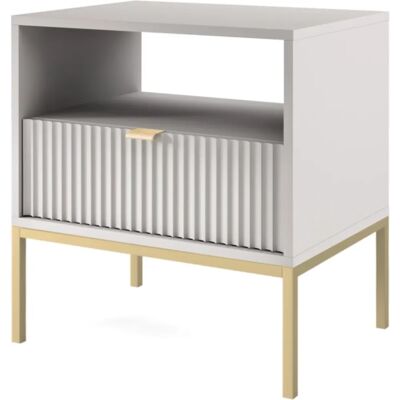 VELLORE Nachtkastje - 54cm - Grijs - Elegant ontwerp VELLORE Nachtkastje - 54cm - Grijs - Elegant ontwerp