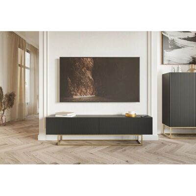 Selsey Veldio - TV-Schrank mit goldenem Metallrahmen - 175cm Selsey Veldio - TV-Schrank mit goldenem Metallrahmen - 175cm