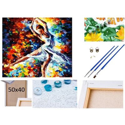 ART - BALLETNICA KOLOROWA - 50x40cm - Painting by numbers set ART - BALLETNICA KOLOROWA - 50x40cm - Painting by numbers set