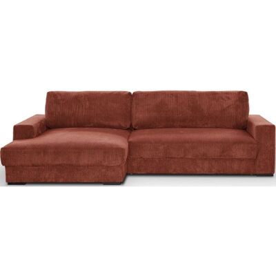 Arty - Canapé d'angle gauche 3P Velours côtelé - rouille - Convertible - Sofa - Publicité Arty - Canapé d'angle gauche 3P Velours côtelé - rouille - Convertible - Sofa - Publicité