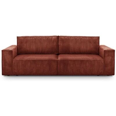Harper - Canapé convertible 3 Places - Velours rouille - Sofa bed - Publicité Harper - Canapé convertible 3 Places - Velours rouille - Sofa bed - Publicité