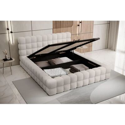 Les Tendances Kaizer Bej 180x200 Pat - Design Modern Tapițat Les Tendances Kaizer Bej 180x200 Pat - Design Modern Tapițat