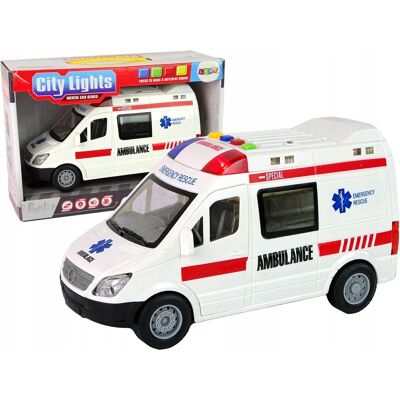 Lean Toys Krankenwagen - Licht & Ton Friktionsantrieb Lean Toys Krankenwagen - Licht & Ton Friktionsantrieb
