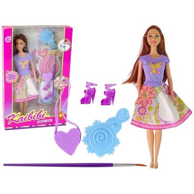 Lean Toys Puppe Lange Haare Malerkleider - Puppe Lean Toys Puppe Lange Haare Malerkleider - Puppe