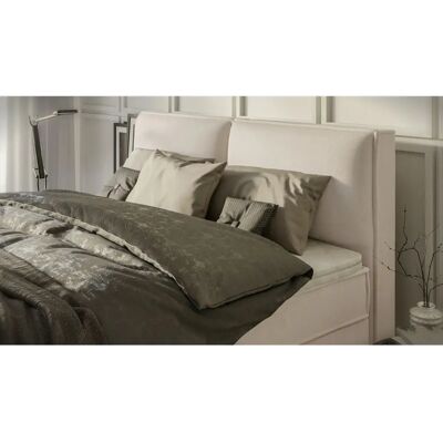 S-Style Möbel - Boxspringbett 180x200 - Beige Mikrofaser - Bettkasten - Bett S-Style Möbel - Boxspringbett 180x200 - Beige Mikrofaser - Bettkasten - Bett