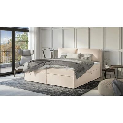 S-Style Möbel - Boxspringbett 200x200 - Beige - Boxspring bed S-Style Möbel - Boxspringbett 200x200 - Beige - Boxspring bed