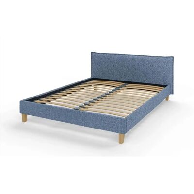 S-Style Möbel - Lily - Blau - Bouclé-Bezug - Polsterbett S-Style Möbel - Lily - Blau - Bouclé-Bezug - Polsterbett