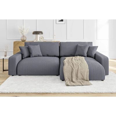 S-Style Möbel - Ecksofa Bettfunktion - Cord-Stoff - Bettkasten - Ecksofa Bettfunktion S-Style Möbel - Ecksofa Bettfunktion - Cord-Stoff - Bettkasten - Ecksofa Bettfunktion