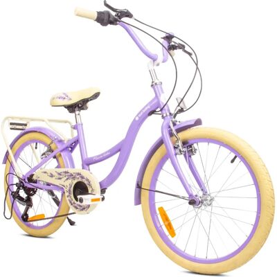 Sun Baby Lawenda Kwiatowy Rower 20" Dziecięcy Rower Shimano 6 Biegów Sun Baby Lawenda Kwiatowy Rower 20" Dziecięcy Rower Shimano 6 Biegów