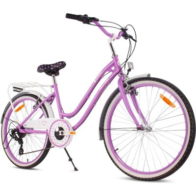 Heart Bike Vélos pour Enfants 24 Pouces Violet - Vélo - Publicité Heart Bike Vélos pour Enfants 24 Pouces Violet - Vélo - Publicité
