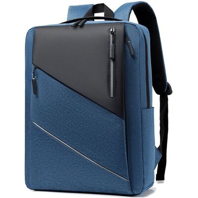 Niebieski Plecak Permani na Zamek - Backpack Niebieski Plecak Permani na Zamek - Backpack